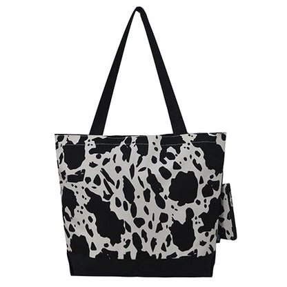 Black Cow Canvas Tote Bag