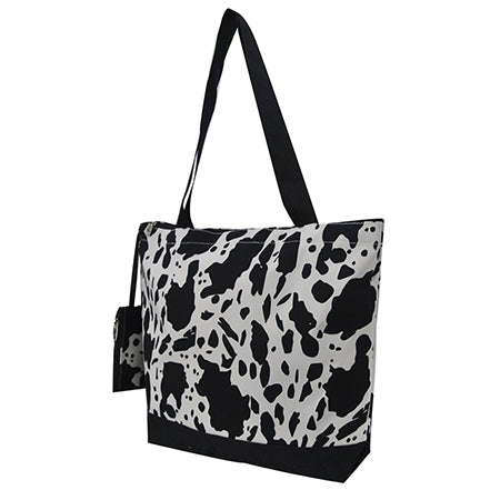 Black Cow Canvas Tote Bag