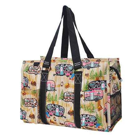 15" Western Camper Zippered Caddy Organizer Tote Bag