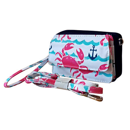 Crabs And Anchors Canvas All in One Wallet