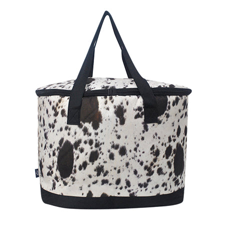 Black Cowhide Cooler Bag