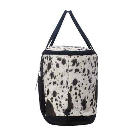 Black Cowhide Cooler Bag