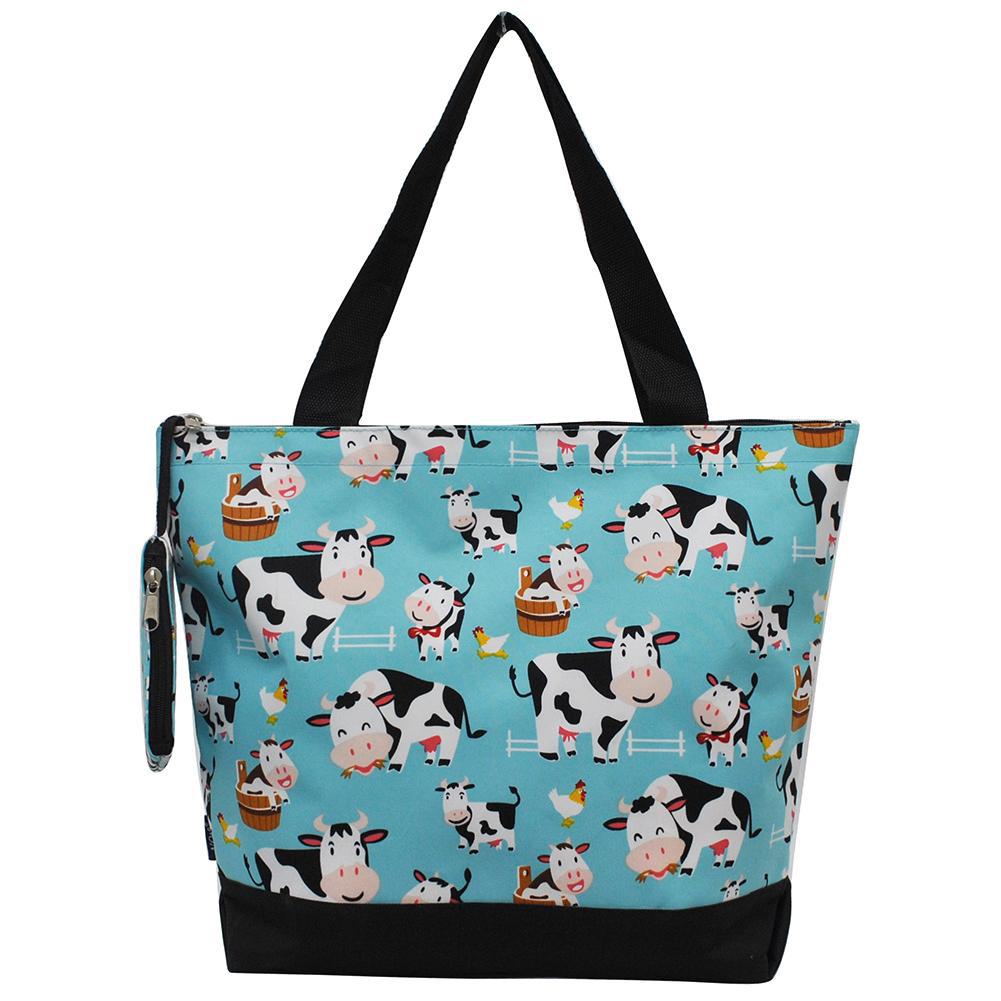 Cow in Town Canvas Tote Bag