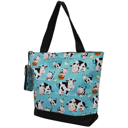 Cow in Town Canvas Tote Bag