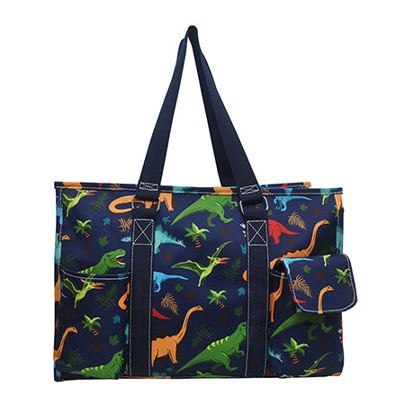 15" Dino World Zippered Caddy Organizer Tote Bag