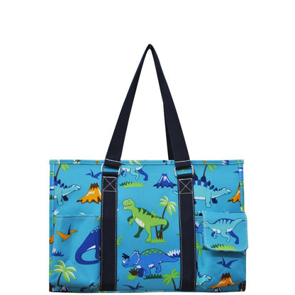 15" Friendly Dinosaur Zippered Caddy Organizer Tote Bag