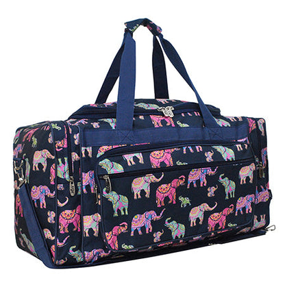 Bohemian Elephant Canvas 23" Duffle Bag