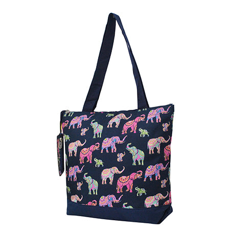 Bohemian Elephant Canvas Tote Bag