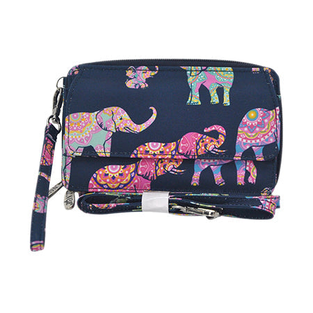 Bohemian Elephant Canvas All in One Wallet