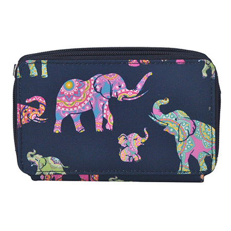 Bohemian Elephant Canvas All in One Wallet