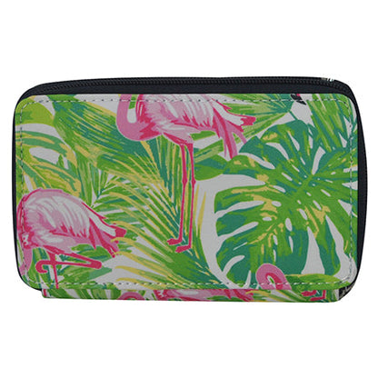 Tropical Flamingo Canvas All in One Wallet