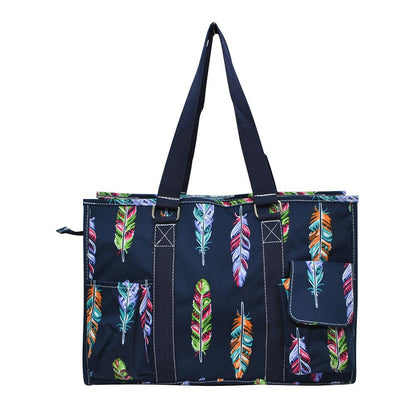 15" Feather Zippered Caddy Organizer Tote Bag