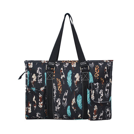 15" Wild Feather Zippered Caddy Organizer Tote Bag