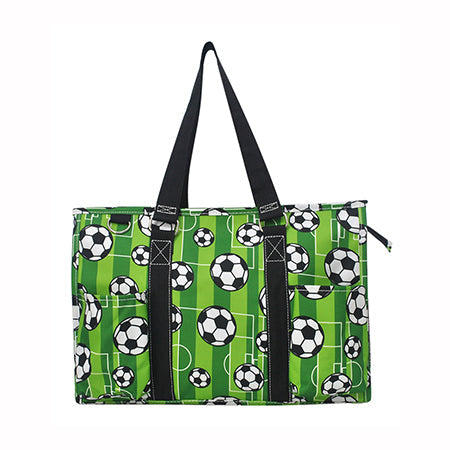 Soccer 15" Goal Getter Zippered Caddy Organizer Tote Bag