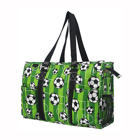 Soccer 15" Goal Getter Zippered Caddy Organizer Tote Bag