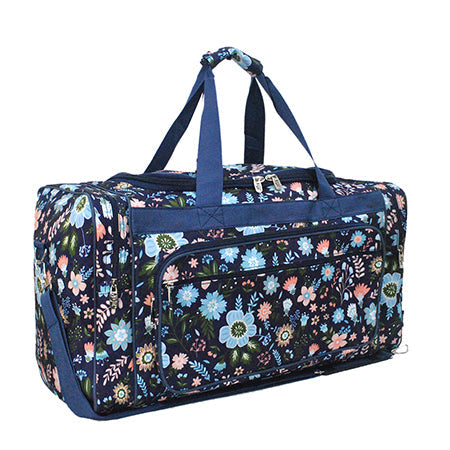 Pastel Floral Canvas 23" Duffle Bag