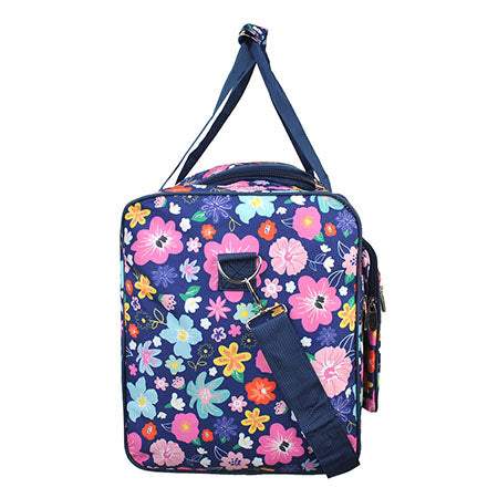 Lilac Floral Canvas 23" Duffle Bag