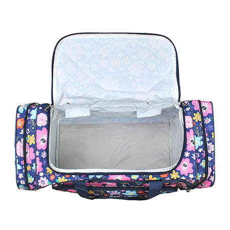 Lilac Floral Canvas 23" Duffle Bag