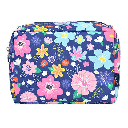 Lilac Floral Large Cosmetic Travel Pouch