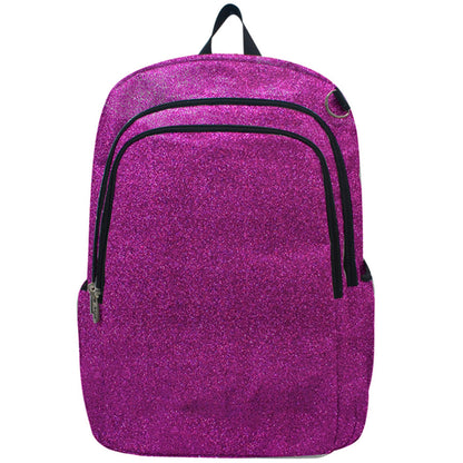 Purple Premium Large Glitter Canvas Backpack