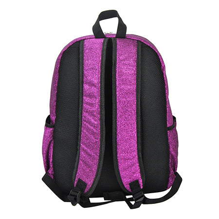 Purple Premium Large Glitter Canvas Backpack