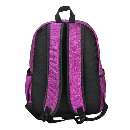 Purple Premium Large Glitter Canvas Backpack