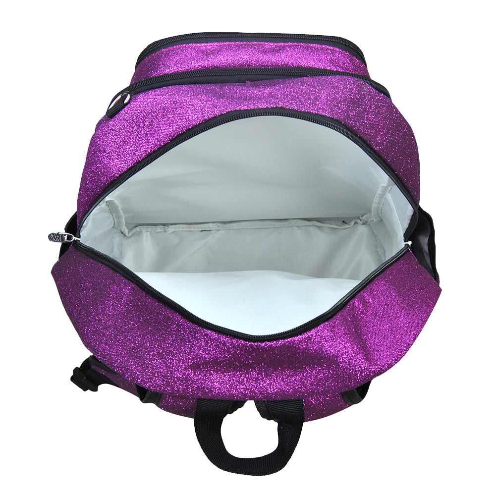 Purple Premium Large Glitter Canvas Backpack