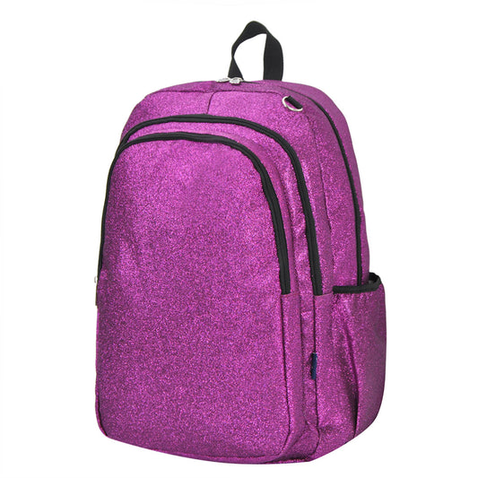 Purple Premium Large Glitter Canvas Backpack