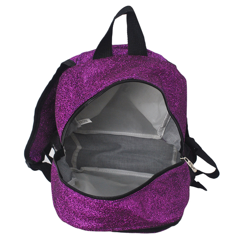 Small Size Purple Glitter Backpacks For Gymnastics and Cheer Competition