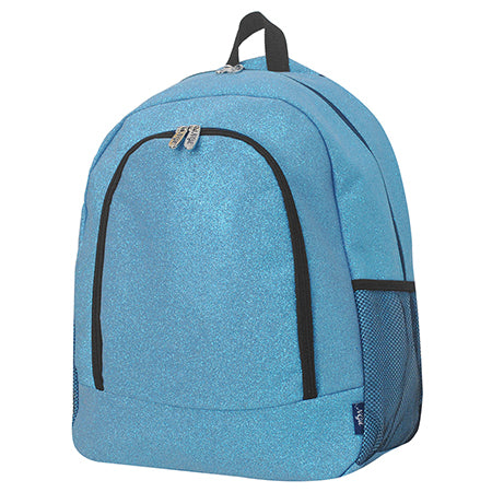 Turquoise Glitter Canvas Backpack