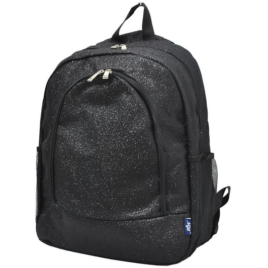 Black Glitter Canvas Backpack