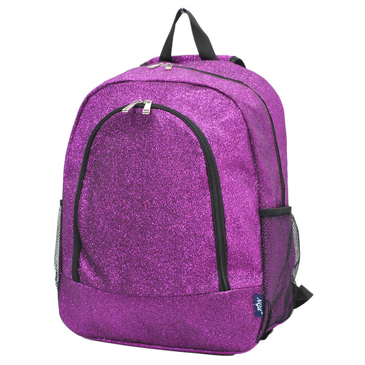 Purple Glitter Canvas Backpack