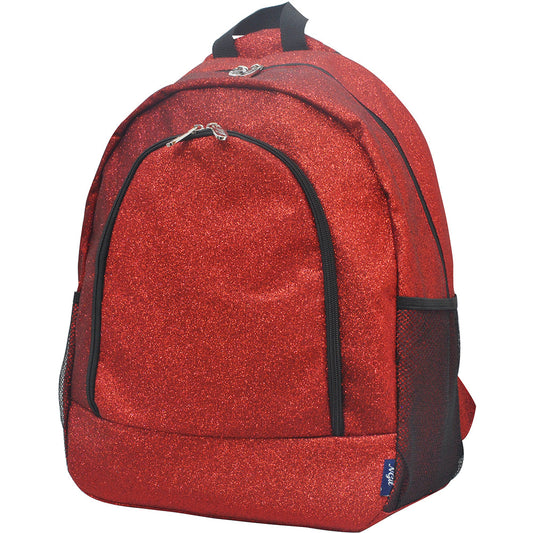 Red Glitter Canvas Backpack