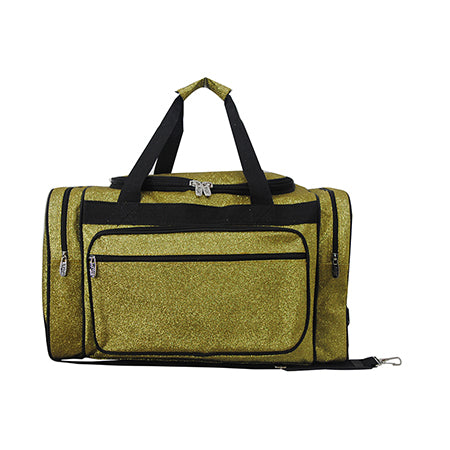 Gold Glitter Canvas Carry on 20" Duffle Bag