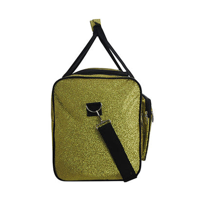 Gold Glitter Canvas Carry on 20" Duffle Bag