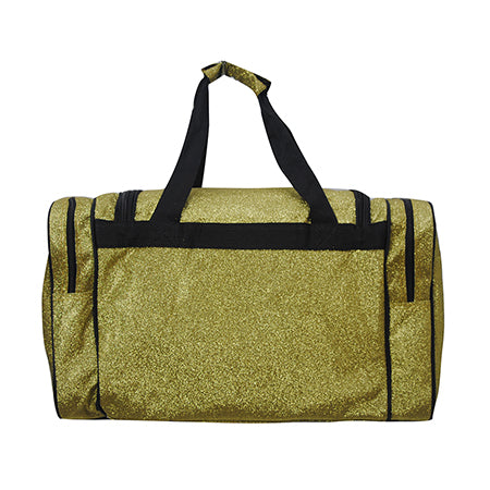 Gold Glitter Canvas Carry on 20" Duffle Bag