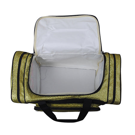 Gold Glitter Canvas Carry on 20" Duffle Bag