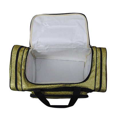 Gold Glitter Canvas Carry on 20" Duffle Bag