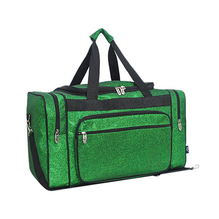 Green Glitter Canvas 20" Duffle Bag