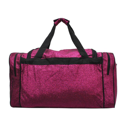 Hot Pink Glitter Canvas 20" Duffle Bag