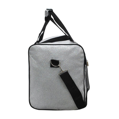 Silver Glitter Canvas 20" Duffle Bag