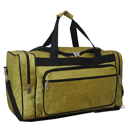 Gold Glitter Canvas 23" Duffle Bag