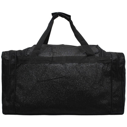 Black Glitter Canvas 23" Duffle Bag