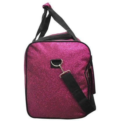 Hot Pink Glitter Canvas 23" Duffle Bag