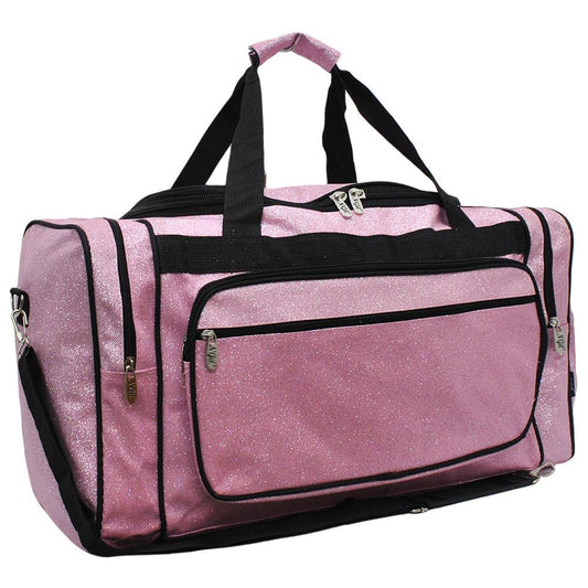 Pink Glitter Canvas 23" Duffle Bag