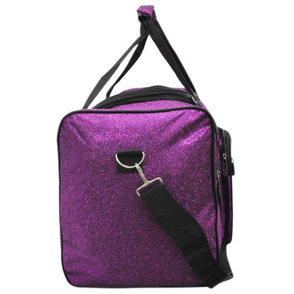 Purple Glitter Canvas 23" Duffle Bag