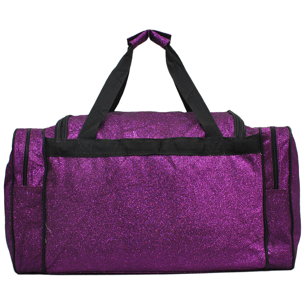 Purple Glitter Canvas 23" Duffle Bag