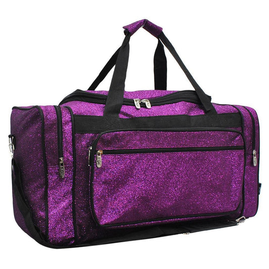 Purple Glitter Canvas 23" Duffle Bag