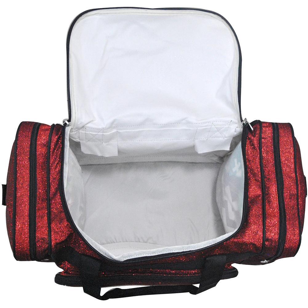 Red Glitter Canvas 23" Duffle Bag