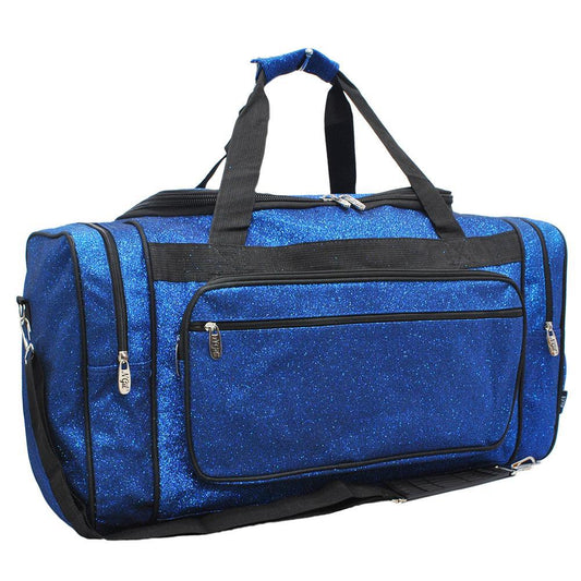 Royal Blue Glitter Canvas 23" Duffle Bag